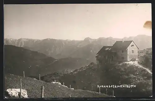 AK Kranabethsattelhütte, Berghütte aus der Vogelschau