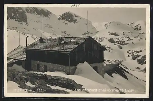 AK Adamek-Hütte, Gesamtansicht im Winter