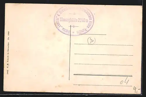 AK Simonyhütte, Blick auf die Hütte am Dachstein