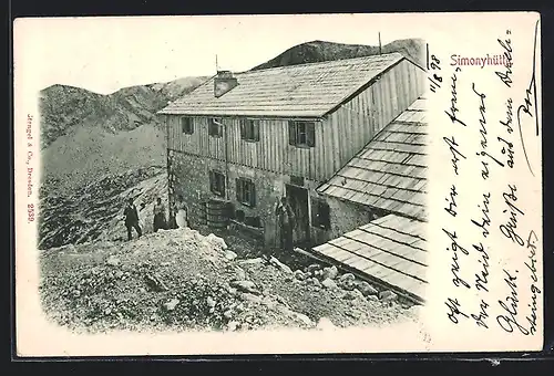 AK Simonyhütte, Ansicht des Schutzhauses