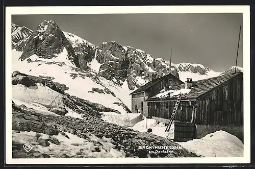 AK Simonyhütte, Berghütte mit Bergpanorama
