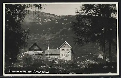 AK Dümlerhütte am Warscheneck, Berghütte mit Umgebung