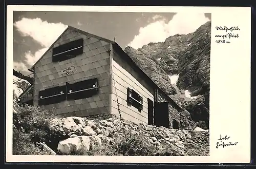 AK Welserhütte am grossen Priel, Gebäudeansicht