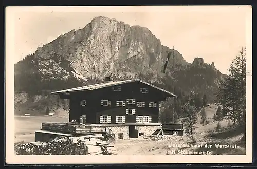 AK Linzerhaus, Berghütte auf der Wurzeralm mit Stubwieswipfel