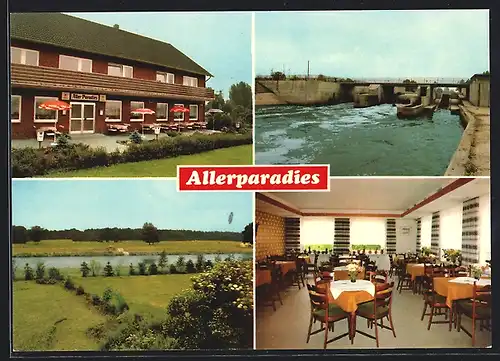 AK Langlingen /Krs. Celle, Pension-Hotel Allerparadies, Schleusenweg 1
