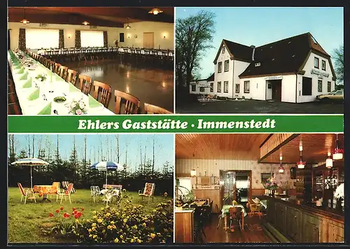 AK Immenstedt /Nordfriesland, Ehlers Gaststätte, Innenansicht