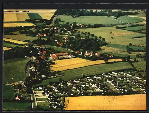 AK Felde / Achterwehr, Fliegeraufnahme vom Ort