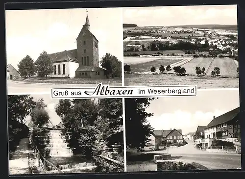 AK Albaxen, Kirche, Ortspartien, Hauptstrasse