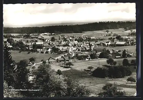 AK Gschwend / Württ., Ortsansicht mit Kirche aus der Vogelschau