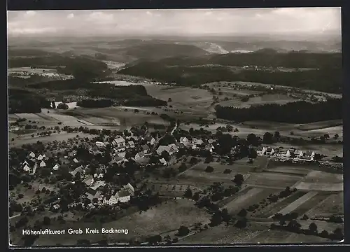 AK Grab /Kreis Backnang, Ortsansicht vom Flugzeug aus