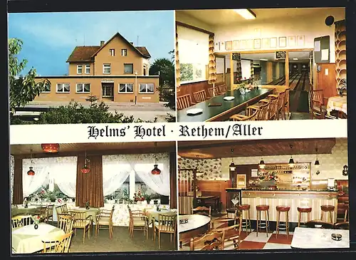 AK Rethem /Aller, Helms Hotel, Bahnhofstrasse 26