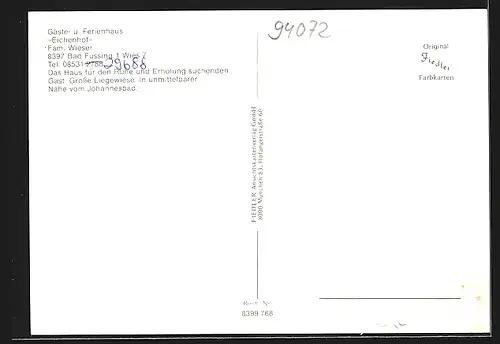 AK Bad Füssing, Gäste-Ferienhaus Eichenhof