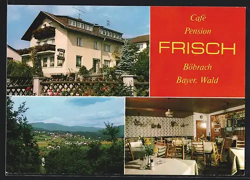 AK Böbrach /Bayer. Wald, Cafe-Pension Frisch, Bodenmaiser Strasse 14