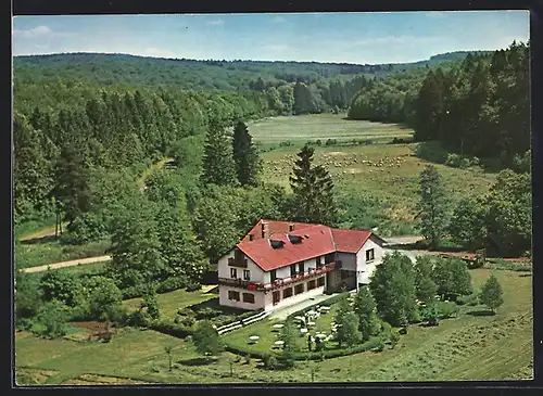 AK Laubach / Oberhessen, Sicht auf das Hotel Waldhaus aus der Vogelschau