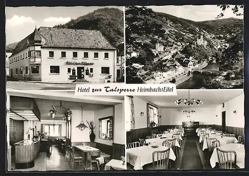 AK Heimbach /Eifel, Hotel zur Talsperre, Ortsansicht
