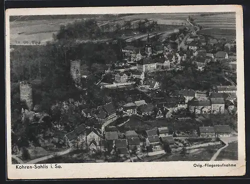 AK Kohren-Sahlis i. Sa., Fliegeraufnahme vom Ort