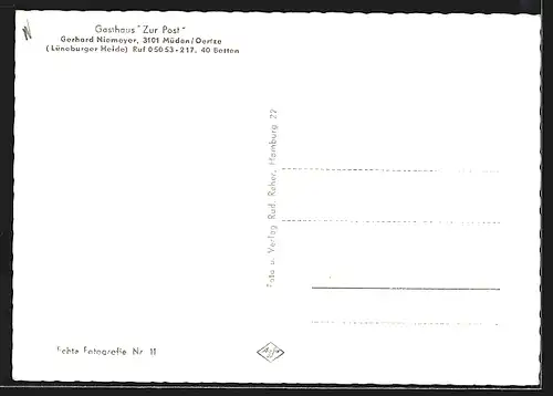 AK Müden / Oertze, Gasthaus zur Post