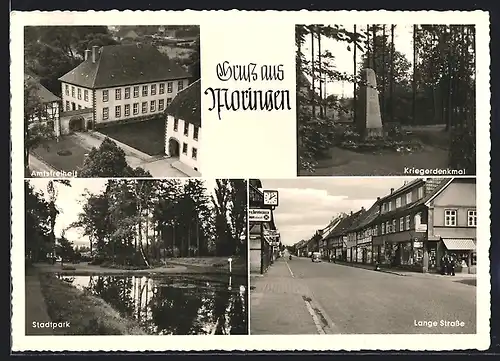 AK Moringen, Stadtpark, Kriegsdenkmal, Amtsfreiheit