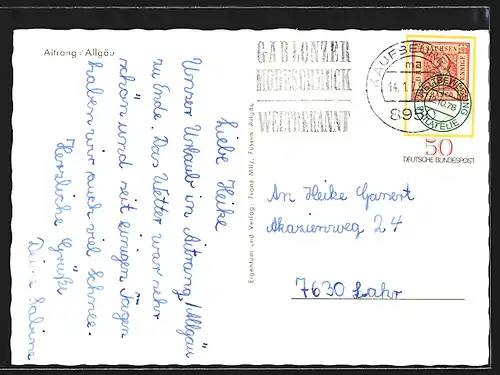 AK Aitrang /Allgäu, Strassenpartie im Ort