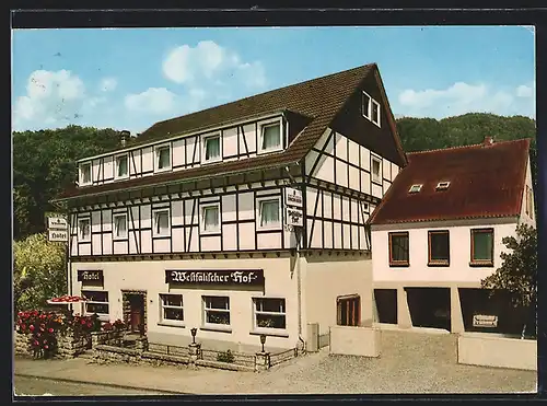 AK Niedermarsberg /Sauerland, Hotel-Pension Westfälischer Hof