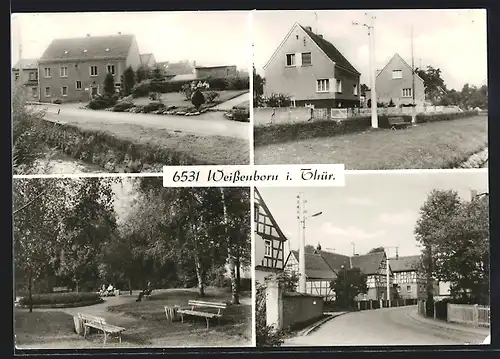 AK Weissenborn i. Thür., Karl-Liebknecht-Strasse, Ehrenhain, Rathaus