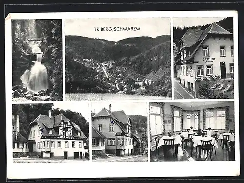 AK Triberg /Schwarzw., Gasthof Ruckser, Wasserfall