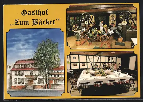 AK Brachttal-Udenhain, Gasthof Zum Bäcker, Hauptstrasse 1
