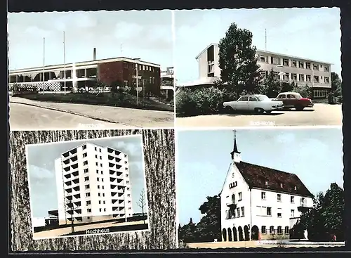 AK Wernau a. N., Stadthalle, Bad-Hotel, Hochhaus