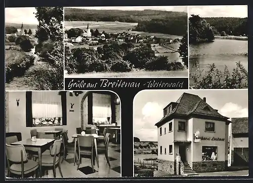 AK Breitenau /Westerwald, Bäckerei-Café, Bes. Edmund Lechner, Ortsansicht