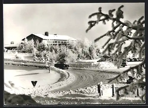 AK Miesbach /Obb., Autobahn-Rasthaus u. Motel Irschenberg