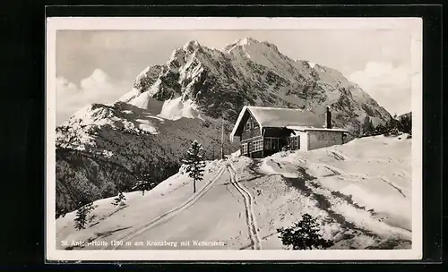 AK St.Anton-Hütte, am Kranzberg mit Wetterstein