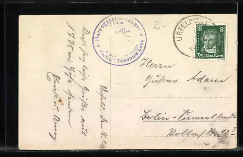 AK Herzogstandhäuser, Ansicht an einer Bergspitze, Tiefschnee