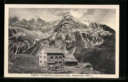 AK Kemptnerhütte, Berghütte am Heilbronner Weg im Allgäuer Hochgebirg