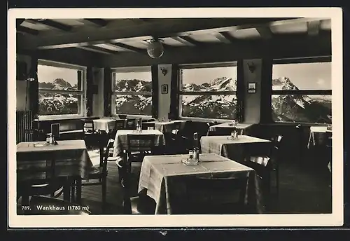 AK Garmisch-Partenkirchen, Innenansicht vom Gasthof Wankhaus