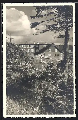 AK Wosseckerbaude im Riesengebirge im Frühling