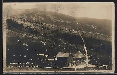 AK Martinsbaude im Riesengebirge, Blick von oben