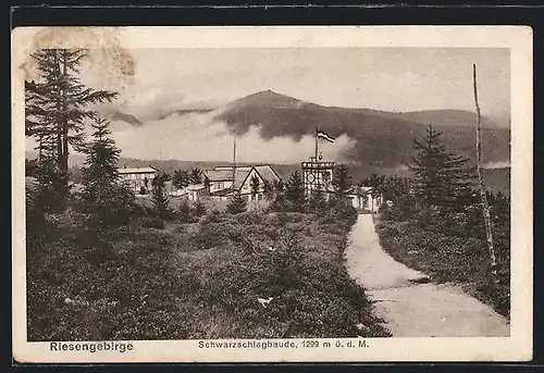 AK Ansicht der Schwarzschlagbaude im Riesengebirge