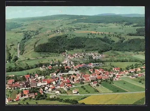 AK Schweppenhausen, Gesamtansicht vom Flugzeug aus