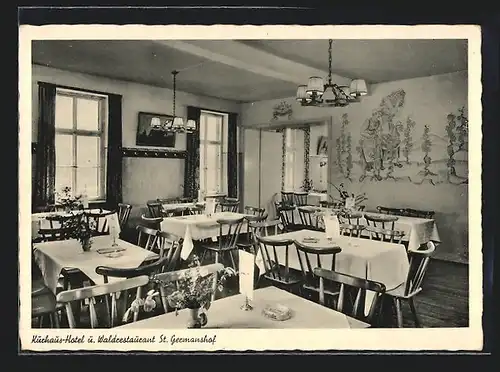 AK Bobenthal, Waldrestaurant St. Germanshof, Speisezimmer