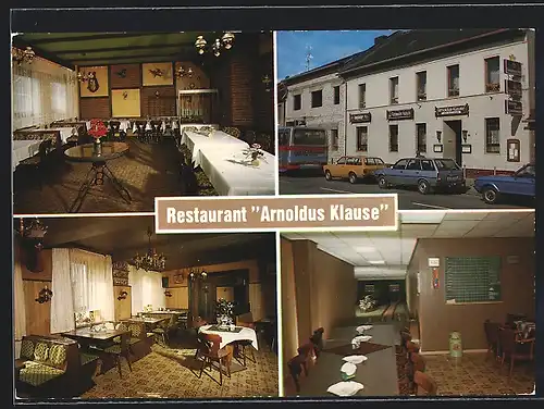 AK Düren-Arnoldsweiler, Restaurant Arnoldus Klause, Innen- und Aussenansicht, Arnoldusstr. 50