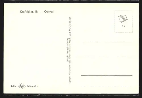 AK Krefeld a. Rhein, Ostwall mit Parkanlage