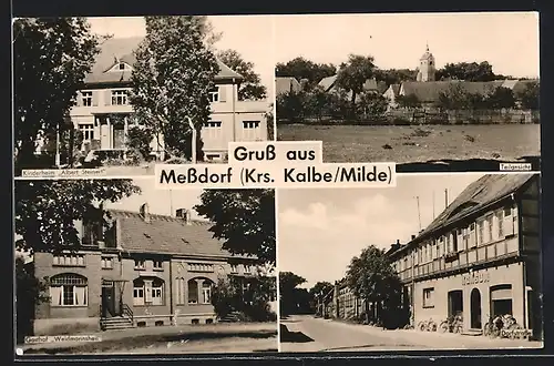 AK Messdorf / Bismark, Kinderheim Albert Steiner, Dorfstrasse, Gasthof Weidmannsheil