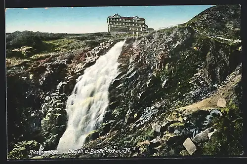 AK Elbfallbaude mit Elbefall