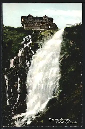 AK Elbfallbaude mit Elbfall