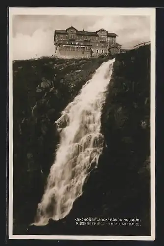 AK Elbfallbaude mit Elbfall