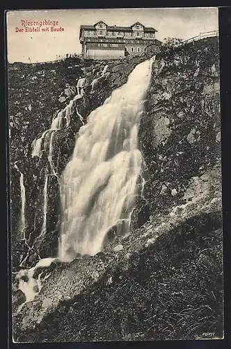 AK Elbfallbaude mit Elbfall