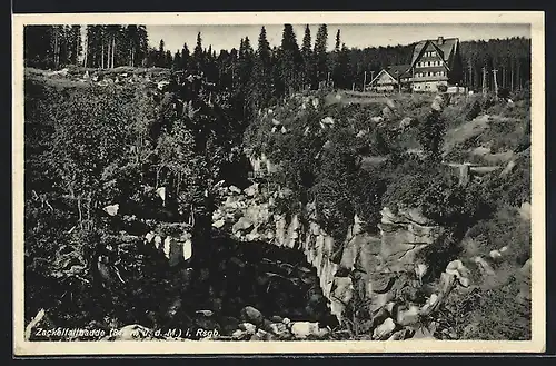 AK Zackelfallbaude im Riesengebirge an einem Sommertag