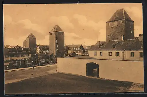 AK Strassburg, Bei den Gedeckten Brücken, Vier alte Befestigungstürme