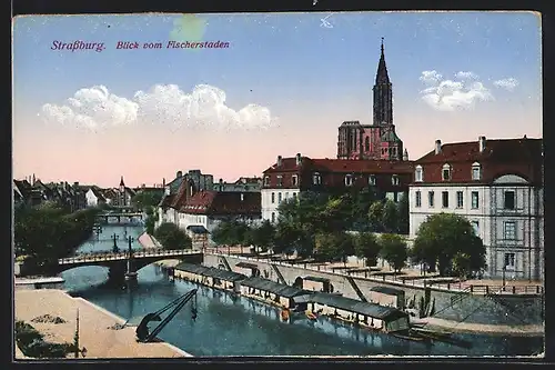 AK Strassburg, Blick vom Fischerstaden