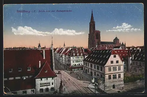 AK Strassburg i. E., Blick von der Rabenbrücke